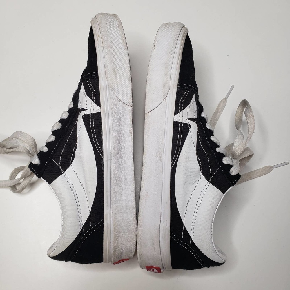 Vans Old Skool Skate Shoes Lace Up Women's 6.5 Black White Graphic Print - Picture 5 of 11